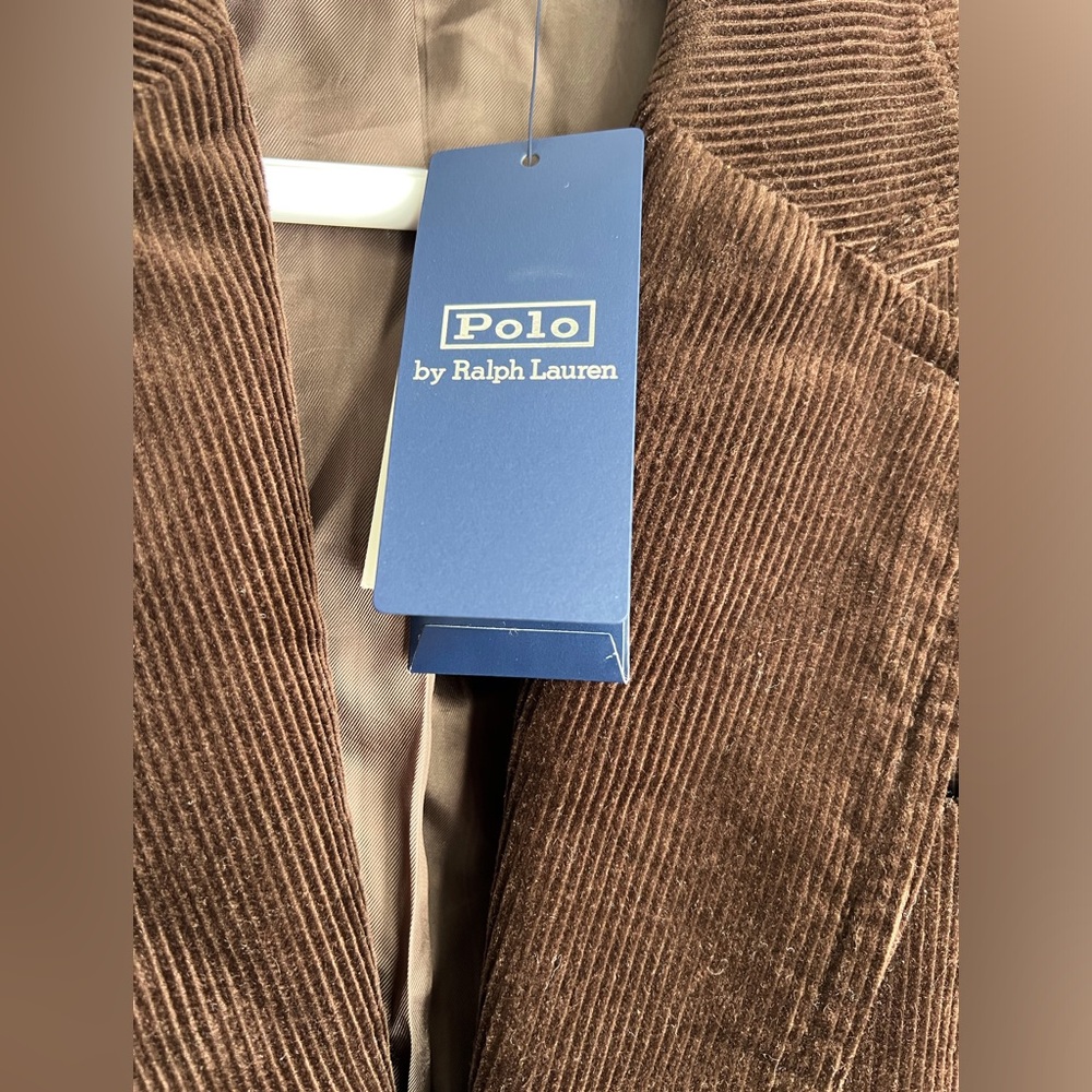 NWT POLO RALPH LAUREN CORDUROY BUTTON BLAZER JACKET DARK BEECH BROWN SIZE 6 - Picture 5 of 15